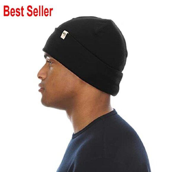 Merino Wool Cuff Beanie Warm Winter Hat Unisex Classic Minimal Cozy main image 6